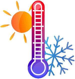 thermometre chaud - froid pour installer une climatisation à Aimargues